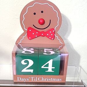 Christmas Countdown Gingerbread Man, NWOT